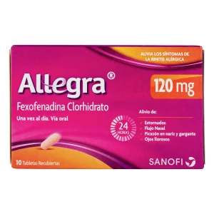 ALLEGRA 120 MG 10 COMPRIMIDOS FEXOFENADINA