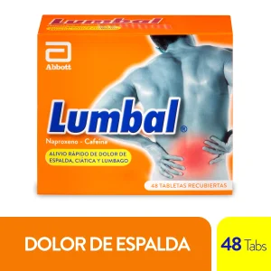 LUMBAL (NAPROX+CAFEI) 48 TABLETAS NAPROXENO SODICO-CAFEINA
