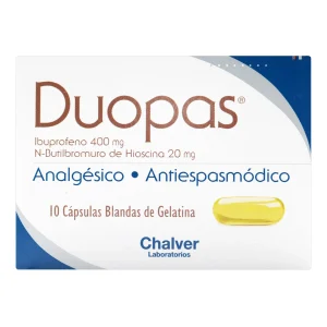 DUOPAS 400/20 MG 10 CAP BLAN.DE GELATINA HIOSCINA-IBUPROFENO