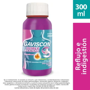 GAVISCON DOBLE ACCION SUSPENSION 300 ML ALGINATO-BICARBONATO DE SODIO+ CALCIO