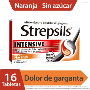 STREPSILS INTENS.NARANJA SIN AZUC.16 TAB FLURBIPROFENO