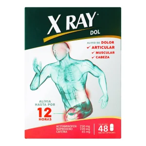 X Ray Dol Caja X 48 Tbs Acetaminofén + Naproxeno Sódico + Cafeína