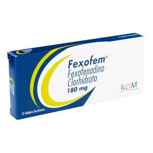 FEXOFEM 180 MG 10 TBS ICOM FEXOFENADINA