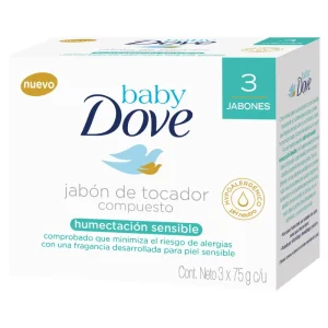 3 JABONES DOVE BABY HUMEC.SENSIBLE 75 GR
