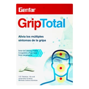 Genfargrip 100 Tabletas GF (T) Acetaminofen - Fenilefrina - Cetirizina