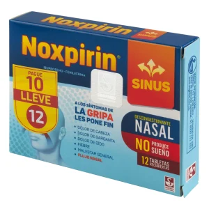 NOXPIRIN SINUS 12 TABLETAS PAG 10 LLE 12 IBUPROFEN-FENILEFRINA