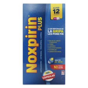 NOXPIRIN PLUS 120 CAPSULAS ACETAMINOFEN-FENILEFRINA-CETIRIZINA-CAFE