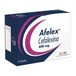 AFELEX 500 MG 10 CAPSULAS ICOM (PD) (T) CEFALEXINA