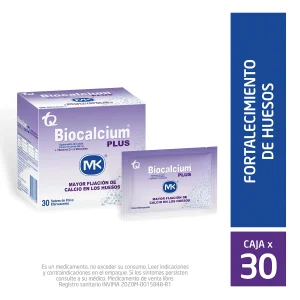 BIOCALCIUM PLUS POLVO 30 SOBRES MK SUPLEME DE CALCIO VITAM D + 5 MINERALES