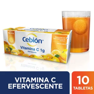 CEBION 1 GR 10 TABLETAS EFERVES.NARANJA VITAMINA C