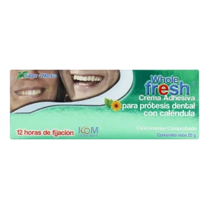 CR.ADHESIVA WHOLE FRESH MENTA 25 GR CREMAS