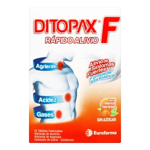 Ditopax F 25 Tabletas Simeticona - Hid Aluminio - Magnesio - Calcio
