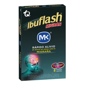 IBUFLASH MIGRAN 8 CAPSULAS IBUPROFENO+ACETAMINOFEN+CAFEINA
