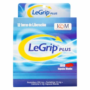 LEGRIP PLUS 100 CAPSULAS BLANDAS ICOM IBUPROFEN-FENILEFRINA-CETIRIZINA