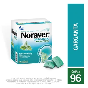NORAVER MENTA / FORTE 96 PASTILLAS CETILPIRIDINIO CLORURO-BENZOCAINA