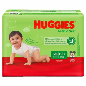 Pan.Huggies Active Sec Et.3 Gde 24 Unds