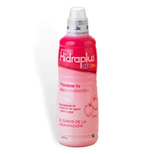 Tienda 22 HIDRAPLUS 45 ZINC FRESA 400 ML SUERO ORA SODIO-POTACIO-CALCIO-MAGNESIO.