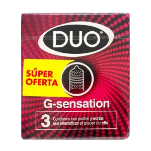 Preservativos DUO G Sensation 3 Uds S.O