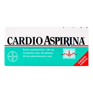 CARDIOASPIRINA 100 MG 30 TABLETAS (PB) ACETILSALICILICO ACIDO