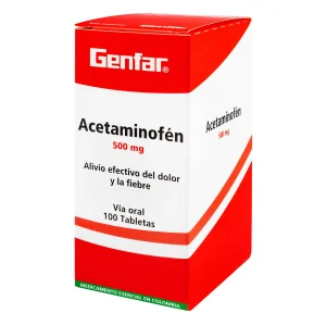 ACETAMINOFEN 500 MG 100 TABLETAS GF