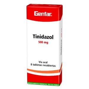 TINIDAZOL 500 MG 8 TABLETAS GF TINIDAZOL