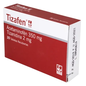 TIZAFEN 20 TABLETAS (T) ACETAMINOFEN-TIZANIDINA