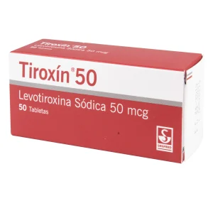 TIROXIN 50 MG 50 TABLETAS LEVOTIROXINA SODICA