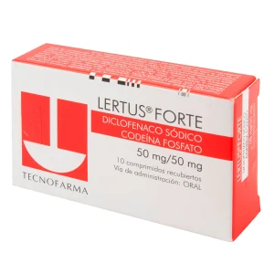 LERTUS FORTE 50 MG 10 COMPRIMIDOS (T) DICLOFENACO -CODEINA