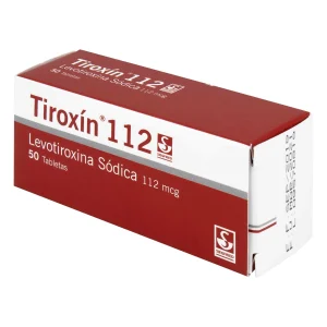TIROXIN 112 MCG 50 TABLETAS LEVOTIROXINA