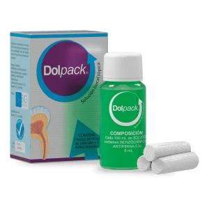 CALZAS DOLPACK 8 ML +3 ROLLOS DENTALES ANTIPIRINA-BENZOCAINA