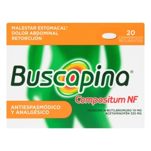 BUSCAPINA NF COMPOSITUM 325/10 MG 20 TBS HIOSCINA BUTIL BROMURO-PARACETAMOL