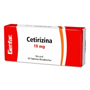 CETIRIZINA 10 MG 10 TABLETAS GF CETIRIZINA