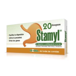 Tienda 9 STAMYL 20 TABLETAS PANCREAT-HEMICELUL-BILIS D BUEY-SIMETICO