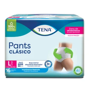 TENA PANTS CLASICO LARGE 16 UD PAÑALES