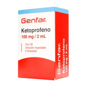KETOPROFENO 100 MG 6 AMPOLLAS GF KETOPROFENO