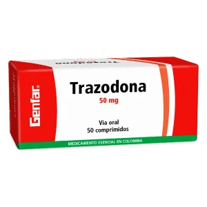 TRAZODONA 50 MG 50 TABLETAS W