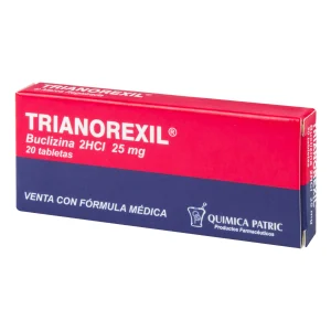 TRIANOREXIL 25 MG 20 TABLETAS BUCLIZINA