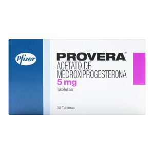 PROVERA 5 MG 30 TABLETAS ACETATO DE MEDROXIPROGESTERONA
