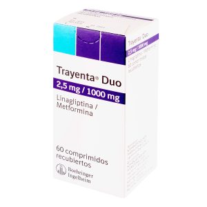 TRAYENTA DUO 2.5/1000 MG 60 TBS METFORMINA-LINAGLIPTINA