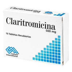 CLARITROMICINA 500 MG 10 TABLETAS PC