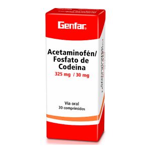 ACETAMINOFEN/ CODEINA 325/30 MG 30 TABLETAS GF