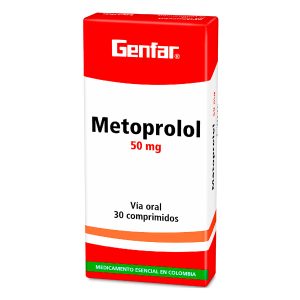 METOPROLOL 50 MG 30 TABLETAS GF METOPROLOL