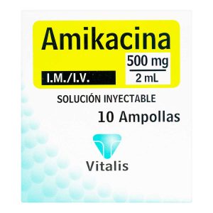 AMIKACINA 500 MG 2 ML 10 AMP VT