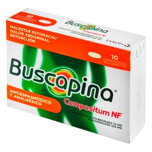BUSCAPINA NF COMPOSITUM 325/10 MG 10 TBS HIOSCINA BUTIL BROMURO-PARACETAMOL
