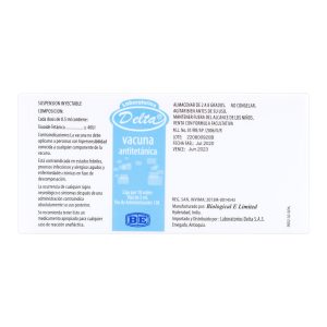 VACUNA ANTITETANICA DELTA CJ.10 AMP. (R) TOXOIDE TETANICO