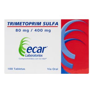 TRIMETROPIN SULFA80/400MG 100 TABLETAS TRIMETOPRIM