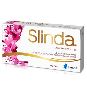 SLINDA X 28 TABLETAS RECUBIERTAS (DROSPIRENONA+MG) EXELTIS