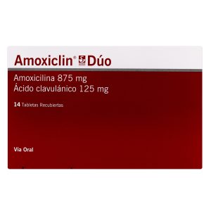 AMOXICLIN DUO 875MG/125MG 14 TBS REC AMOXICILINA+ACIDO CLAVULANICO