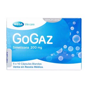 GOGAZ 200 MG 50 CAPSULAS (SIMETICONA 200MG) SIMETICONA