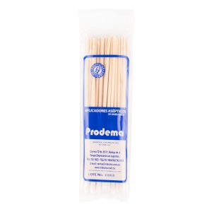 APLICADOR PRODEMA ALGODON MADERA 20 UDS